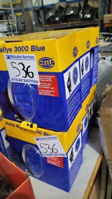 6x Hella Rally 3000 Blue Spot Lights