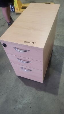 Lockable 3 Draw Filing Cabinet