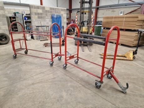 2x Mach Tech Towable Trolley Tyre Racks