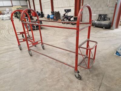 2x Mach Tech Towable Trolley Tyre Racks - 4