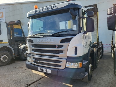 2017 Scania P410 8x4 Hook Loader - 2