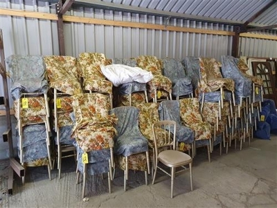 Approx 138 Cheltenham Banquet Chairs with Detachable Ivory Cushion Seat Pads