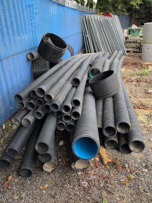 Qty of 180mm + 120mm Diameter Corrugated Pipes