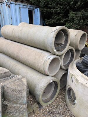 9 x Concrete Drainage Pipes