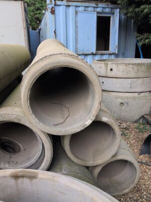 9 x Concrete Drainage Pipes - 2