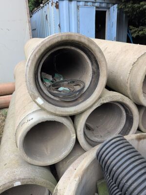 9 x Concrete Drainage Pipes - 3