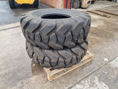 2x Unused 20.5 R25 Continental Earth Mover Tyres