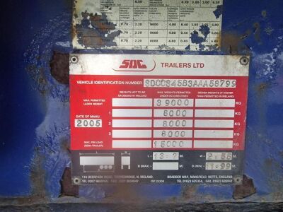 2005 SDC Curtainsider Triaxle Trailer - 8