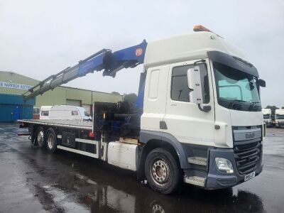 2015 DAF CF370 6x2 Rear Lift Rigid Crane Flat - 2