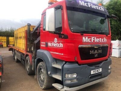 2009 MAN TGS 26 440 8x2 Rear Steer Beavertail Cheesewedge Crane Rigid - 2