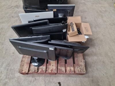 15x Assorted Computer Monitors & Cables - 2