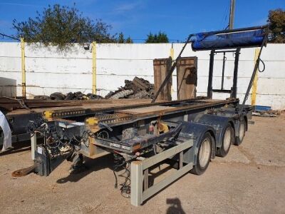 2005 Boughton Triaxle Drawbar Big Hook Bin Trailer