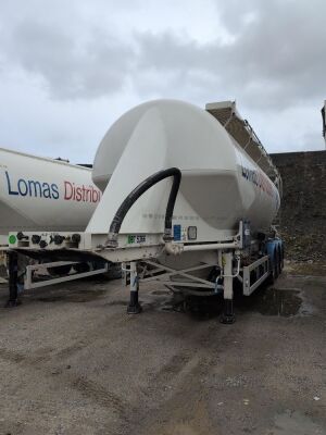 2019 Feldbinder 43m³ Triaxle 3 Pot Powder Tank Trailer