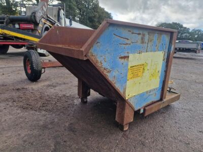 Small Tipping Skip with Fork Pockets - 5