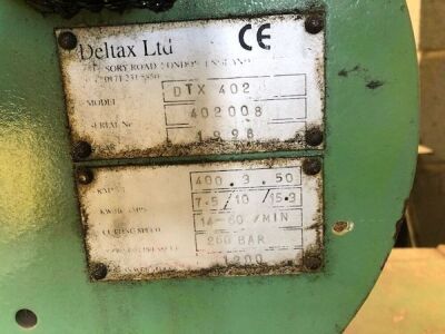 1998 Deltax DTX 402 Portable Shear - 9