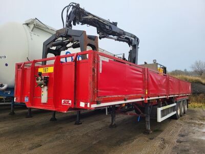 2018 SDC Triaxle Dropside Roller Crane Flat Trailer - 2