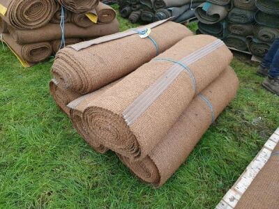 5 x Rolls 4' 6" x 12M Various Length Natural Matting - 3