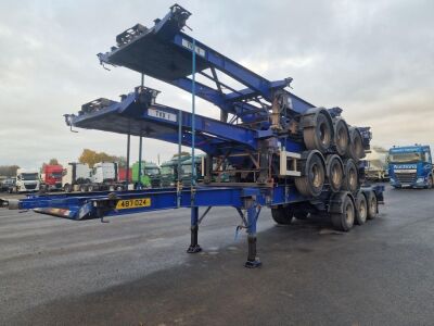 3 x SDC Triaxle Sliding Skeletal Trailers