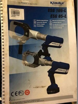 Klauke ESG 105L Electrical Cordless Cable Shear - 4