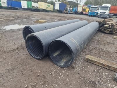 3x Plastic Ducting Pipes