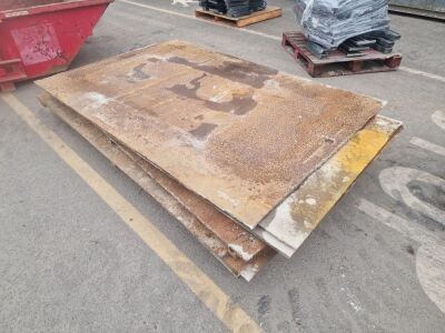 9x Various Sized Steel Road Plates