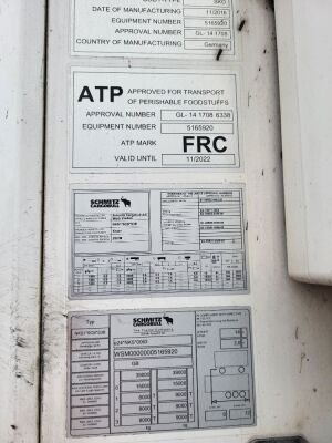2016 Schmitz Triaxle Fridge Trailer - 9