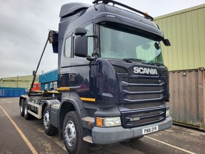 2016 Scania R490 8x4 Hook Loader