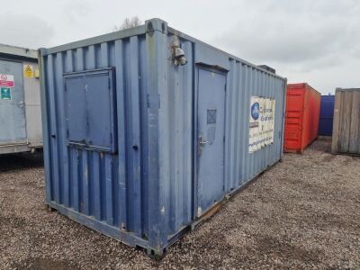 20ft x 8ft Storage Container with Pedestrian Door