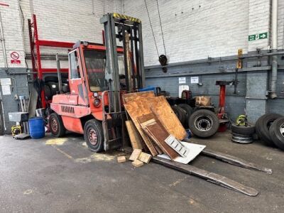 1990 Linde H50DW Straight Mast Forklift