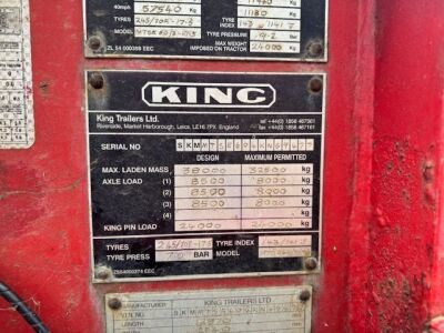 2004 King Trailers Tri Axle Extending, Drop Neck, Low Loader Trailer - 11
