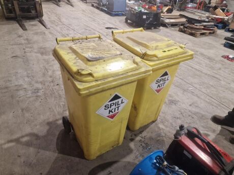 2 x Yellow Spill Kit Bins 