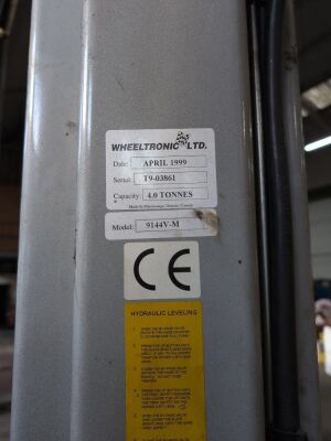 1999 Wheeltronic 9144-m 4ton Two Post Vehicle Lift - 4