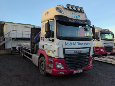 2017 DAF CF410 6x2 Rear Lift Flat Crane Rigid