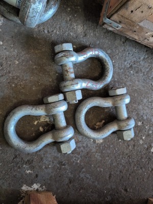 3 x Bow Shackles 