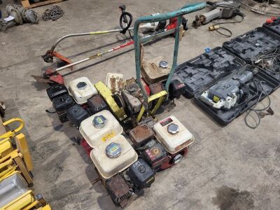 5x Honda Petrol Engines, 1x Amann Compactor Plate