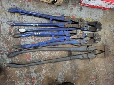 Quantity of Various Size Bolt Cutters