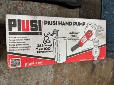 Unused Piusi Ad Blue Hand Pump