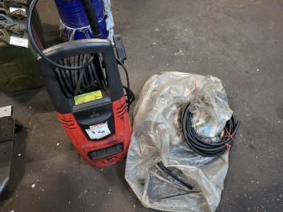 Clarke Pressure Washer & Bag of Various Hoses & Pipes 