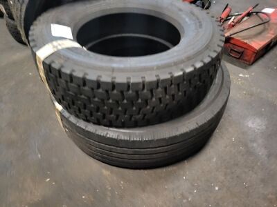 2 x New & Unused Tyres - 1 x 245/70 R19.5 1 x 275/70 R22.5