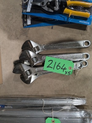 5x 12" Adjustable Spanners