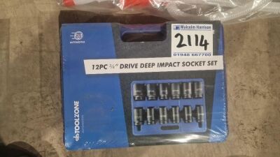 12pc ¾" Drive Deep Impact Sockets