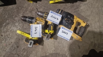 1x Dewalt SDS Drills 18v + 2x 18v Hammer Drill