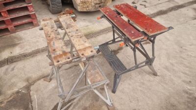 2x Wooden Work Benches