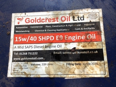 Unused 208ltr Drum 15w - 40 Engine Oil  - 2