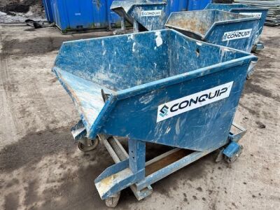 Conquip 500ltr Wheeled Forklift Tipping Skip