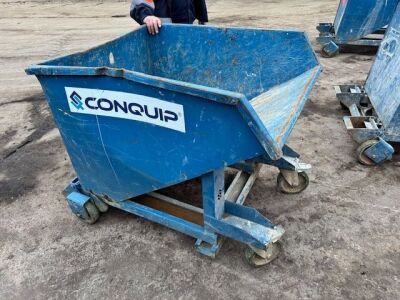 Conquip 500ltr Wheeled Forklift Tipping Skip - 2