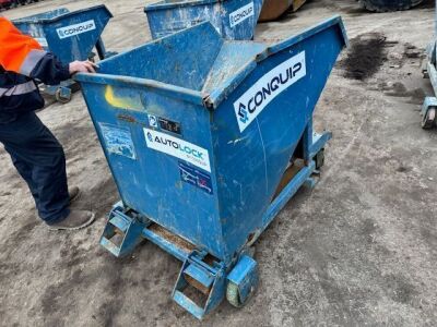Conquip 500ltr Wheeled Forklift Tipping Skip - 3