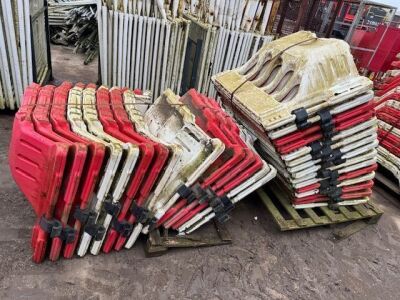 2x Pallets of Red & White Barriers