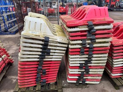 2x Pallets of Red & White Barriers