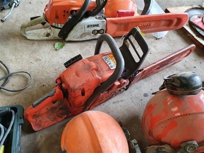 Husqvarna Chainsaw + 2 x Safety Hats  - 2